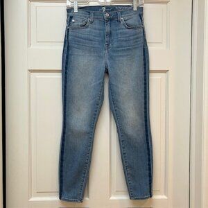 7 For all Mankind High waist ankle skinny Jeans size 27